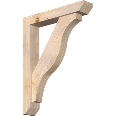 Ekena Millwork Funston Slat Smooth Bracket w/ Offset Brace, Douglas Fir, 5 1/2"W x 30"D x 38"H BKT0604X30X38FST06SDF